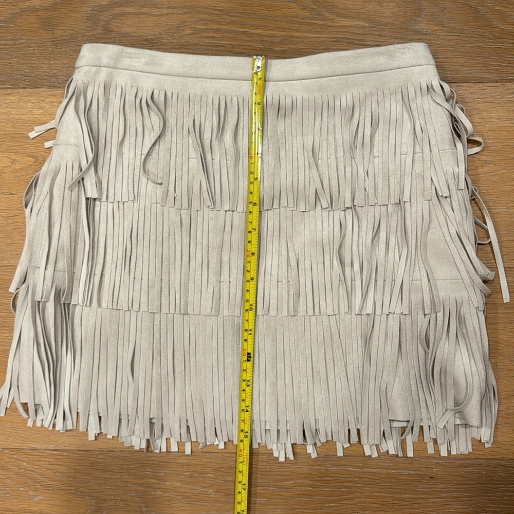 BCBGMAXAZRIA Lotti fringe tiered mini skirt - Picture 6 of 8